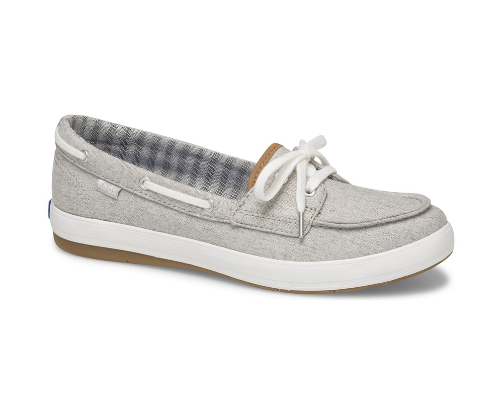 Slip Ons Keds Mujer Grises - Charter Chambray - 1205-TXNCO